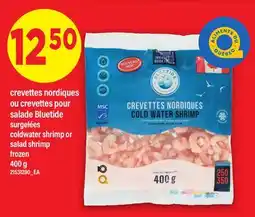 Maxi CREVETTES NORDIQUES OU CREVETTES POUR SALADE BLUETIDE | COLDWATER SHRIMP OR SALAD SHRIMP, 400 G offer
