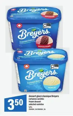 Maxi DESSERT GLACÉ CLASSIQUE BREYERS |FROZEN DESSERT, 1,4 L offer