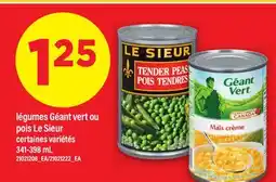 Maxi LÉGUMES GÉANT VERT OU POIS LE SIEUR, 341-398 ML offer