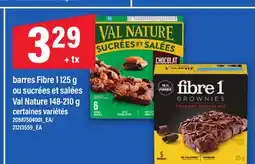 Maxi BARRES FIBRE 1 125 G OU SUCRÉES ET SALÉES VAL NATURE 148-210 G offer