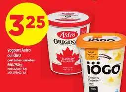 Maxi YOGOURT ASTRO OU IÖGO, 650/750 G offer