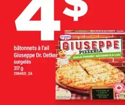 Maxi BÂTONNETS À L'AIL GIUSEPPE DR. OETKER, 317 G offer
