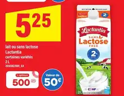 Maxi LAIT OU SANS LACTOSE LACTANTIA, 2 L offer