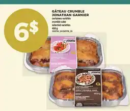 Maxi GÂTEAU CRUMBLE JONATHAN GARNIER | CRUMBLE CAKE, 400 G offer