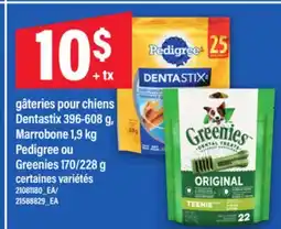 Maxi GÂTERIES POUR CHIENS DENTASTIX, 396-608 G, MARROBONE, 1,9 KG PEDIGREE OU GREENIES, 170/228 G offer