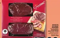 IGA TOP GOURMET MARINATED BEEF FLAP STEAK offer