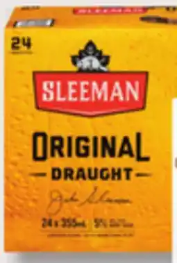 IGA SLEEMAN ORIGINAL DRAUGHT BEER offer