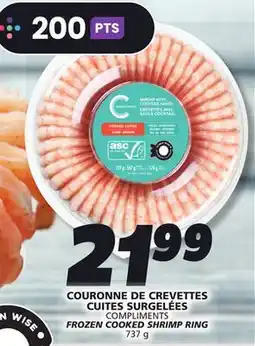 IGA COMPLIMENTS FROZEN COOKED SHRIMP RING offer