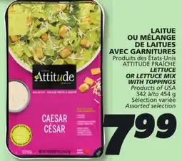 IGA ATTITUDE FRAÎCHE LETTUCE MIX WITH TOPPINGS offer