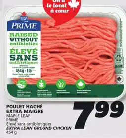 IGA MAPLE LEAF PRIME EXTRA LEAN GROUND CHICKEN offer