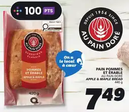 IGA AU PAIN DORÉ APPLE & MAPLE BREAD offer