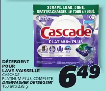 IGA CASCADE PLATINUM PLUS, COMPLETE DISHWASHER DETERGENT offer