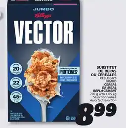 IGA KELLOGG'S JUMBO CEREAL OR MEAL REPLACEMENT offer