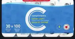 IGA COMPLIMENTS BATHROOM TISSUE offer