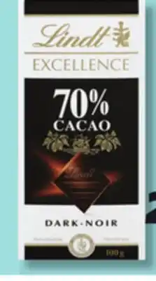 IGA LINDT EXCELLENCE CHOCOLATE offer