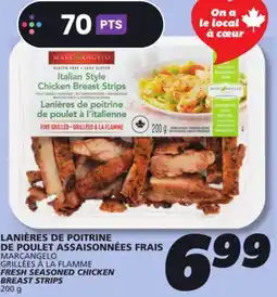 IGA MARCANGELO FRESH SEASONED CHICKEN BREAST STRIPS offer