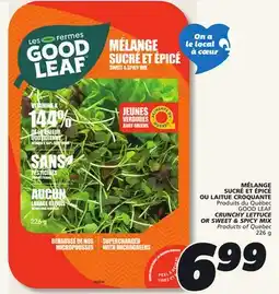 IGA CRUNCHY LETTUCE OR SWEET & SPICY MIX offer