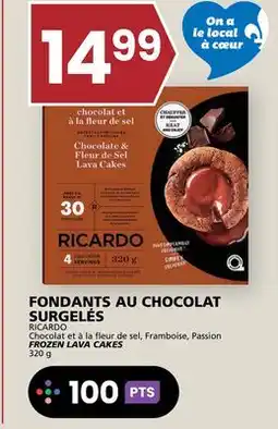 Rachelle-Bery Grocery RICARDO Chocolat et à la fleur de sel, Framboise, Passion FROZEN LAVA CAKES offer