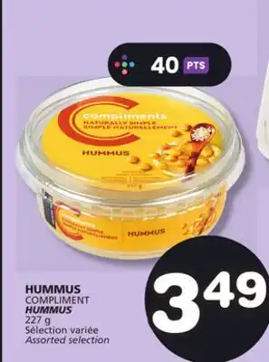 Marches Tradition COMPLIMENT HUMMUS offer