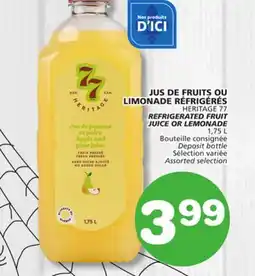 Marches Tradition HERITAGE 77 REFRIGERATED FRUIT JUICE OR LEMONADE offer