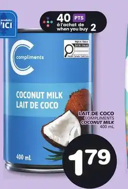 Marches Tradition COMPLIMENTS COCONUT MILK offer