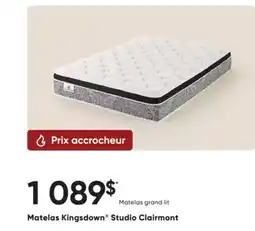 Dormez Vous Matelas Kingsdown Studio Clairmont offer