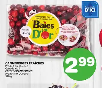 Marches Tradition FRESH CRANBERRIES offer