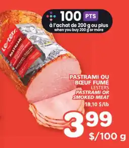 Marches Tradition LESTERS PASTRAMI OR SMOKED MEAT offer