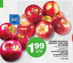 Marches Tradition COMPLIMENTS McINTOSH, SPARTAN, CORTLAND OR EMPIRE APPLES offer