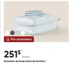 Dormez Vous Ensemble de draps Nuits de bambou offer
