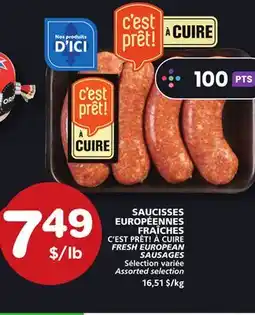 Marches Tradition C'EST PRÊT! À CUIRE CUIRE FRESH EUROPEAN SAUSAGES offer