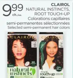 Proxim CLAIROL NATURAL INSTINCTS, ROOT TOUCH-UP Selected semi-permanent hair colors offer