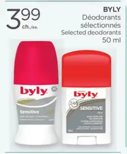 Proxim BYLY Selected deodorants offer