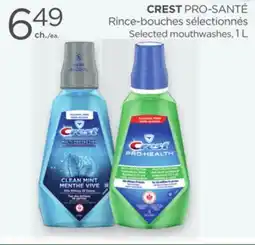 Proxim CREST PRO-SANTÉ Selected mouthwashes offer