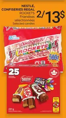 Proxim NESTLÉ, CONFISERIES REGAL ROCKETS Selected candies offer