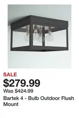 Wayfair Bartek 4 - Bulb Outdoor Flush Mount offer