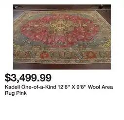 Wayfair Kadell One-of-a-Kind 12'6'' X 9'8'' Wool Area Rug Pink offer