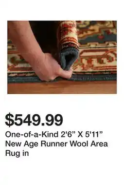 Wayfair One-of-a-Kind 2'6 X 5'11 New Age Runner Wool Area Rug in offer