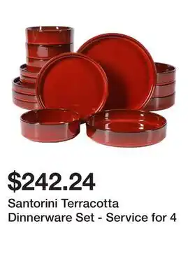 Wayfair Santorini Terracotta Dinnerware Set - Service for 4 offer
