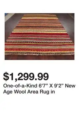 Wayfair One-of-a-Kind 6'7 X 9'2 New Age Wool Area Rug in offer