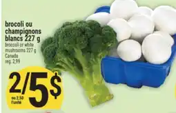 Marché Adonis BROCOLI OU CHAMPIGNONS BLANCS | BROCCOLI OR WHITE MUSHROOMS offer