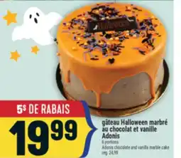 Marché Adonis GÂTEAU HALLOWEEN MARBRÉ AU CHOCOLAT ET VANILLE ADONIS | ADONIS CHOCOLATE AND VANILLA MARBLE CAKE offer