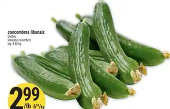 Marché Adonis concombres libanais offer