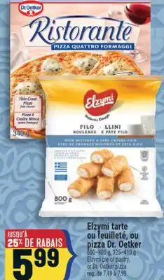 Marché Adonis ELZYMI TARTE OU FEUILLETÉ, OU PIZZA DR. OETKER | ELZYMI PIE OR PASTRY, OR DR. OETKER PIZZA offer