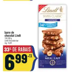Marché Adonis BARRE DE CHOCOLAT LINDT | LINDT CHOCOLATE BAR offer