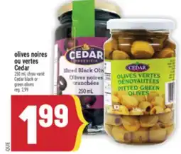 Marché Adonis OLIVES NOIRES OU VERTES CEDAR | CEDAR BLACK OR GREEN OLIVES offer