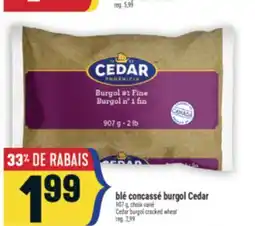 Marché Adonis BLÉ CONCASSÉ BURGOL CEDAR | CEDAR BURGOL CRACKED WHEAT offer