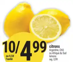 Marché Adonis CITRONS | LEMONS offer
