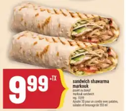 Marché Adonis Sandwich shawarma markouk offer