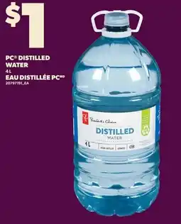 Loblaws PC distilled water offer